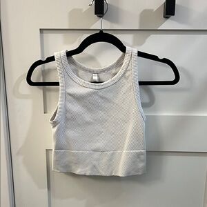 Nikobiki White Ribbed Tank Top